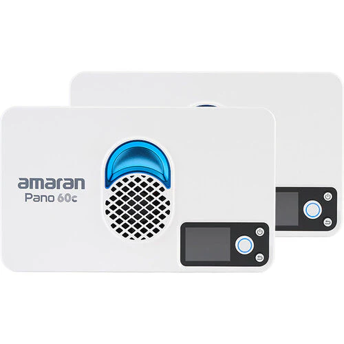 Aputure Amaran Pano 60c 2xLight 60W RGB-WW LED Constant Light Kit with Stands (White) - Image 8