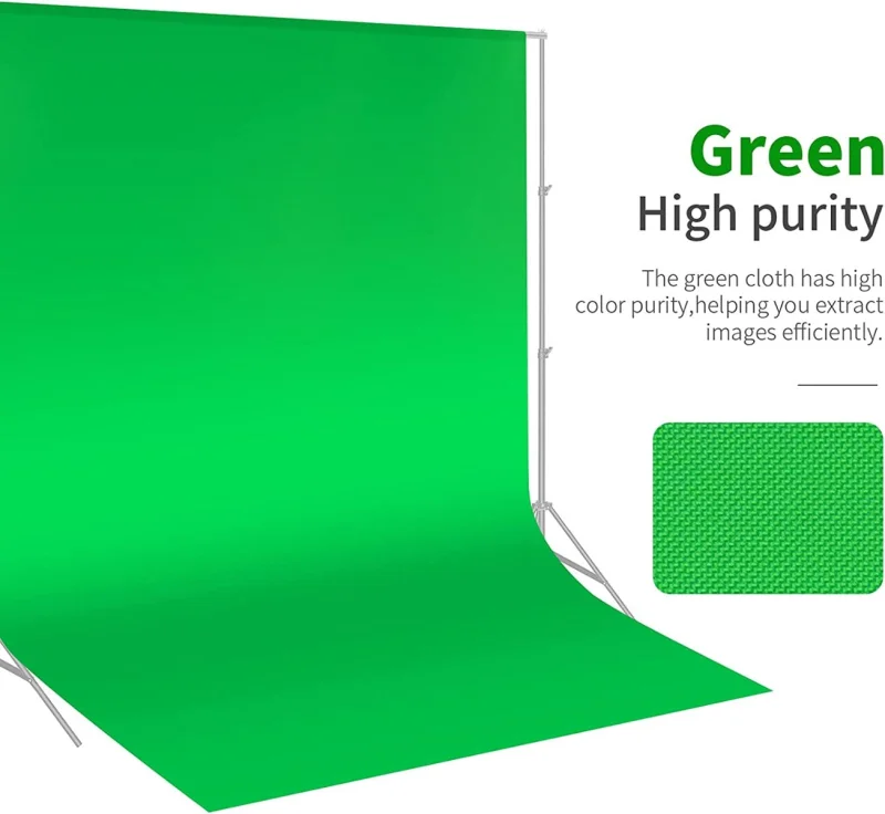 Neewer 3x3.6m Chroma-Key Green Polyester Fabric Backdrop - Image 3