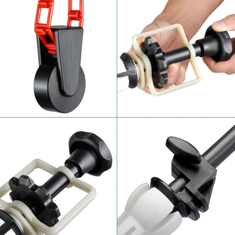 Neewer 4-Pulley Roller Wall/Ceiling Mounting Manual Backdrop Reeling System - Image 5